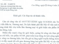 Thông báo mời tham gia chương trình Hội chợ triển lãm thương mại và giới thiệu sản phẩm Ocop tại huyện Đông Anh