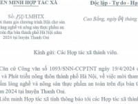 Thông báo về việc mời tham gia chương trình Hội chợ sản phẩm làng nghề và nông sản thực phẩm an toàn trên địa bàn thành phố Hà Nội năm 2024 tại huyện Thanh Oai