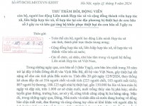 Thư thăm hỏi, động viên cán bộ, người lao động Liên minh Hợp tác xã và cộng đồng thành viên hợp tác xã, liên hiệp hợp tác xã, tổ hợp tác tại các địa phương bị thiệt hại do cơn bão số 3 gây ra và kêu gọi ủng hộ khắc phục thiệt hại do cơn bão gây ra