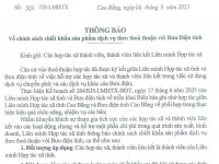 Thông báo về chính sách chiết khấu sản phẩm dịch vụ theo thoả thuận với Bưu Điện tỉnh