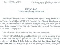 Thông báo về việc chuyển trụ sở làm việc