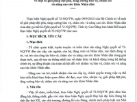 Kế hoạch thực hiện Nghị quyết số 72-NQ/TW ngày 09/9/2025 của Bộ Chính trị về một số giải pháp đột phá, tăng cường bảo vệ, chăm sóc và nâng cao sức khoẻ Nhân dân