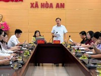 Liên minh Hợp tác xã tỉnh làm việc với UBND xã Hòa An về phát triển kinh tế tập thể