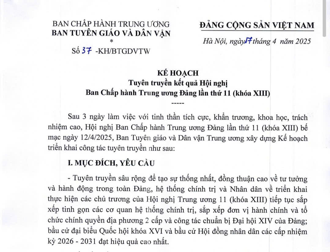 Tuyên truyền kết quả Hội nghị Ban Chấp hành Trung ương Đảng lần thứ 11 (khóa XIII)