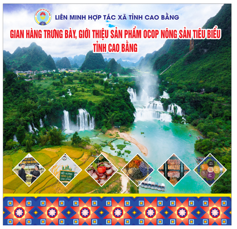 Liên minh Hợp tác xã tỉnh Cao Bằng tham gia trưng bày, giới thiệu sản phẩm OCOP, Nông sản tiêu biểu tỉnh Cao Bằng tại Hội Báo Xuân Bính Ngọ 2026 khai mạc ngày 27/2 tại Vườn hoa trung tâm tỉnh
