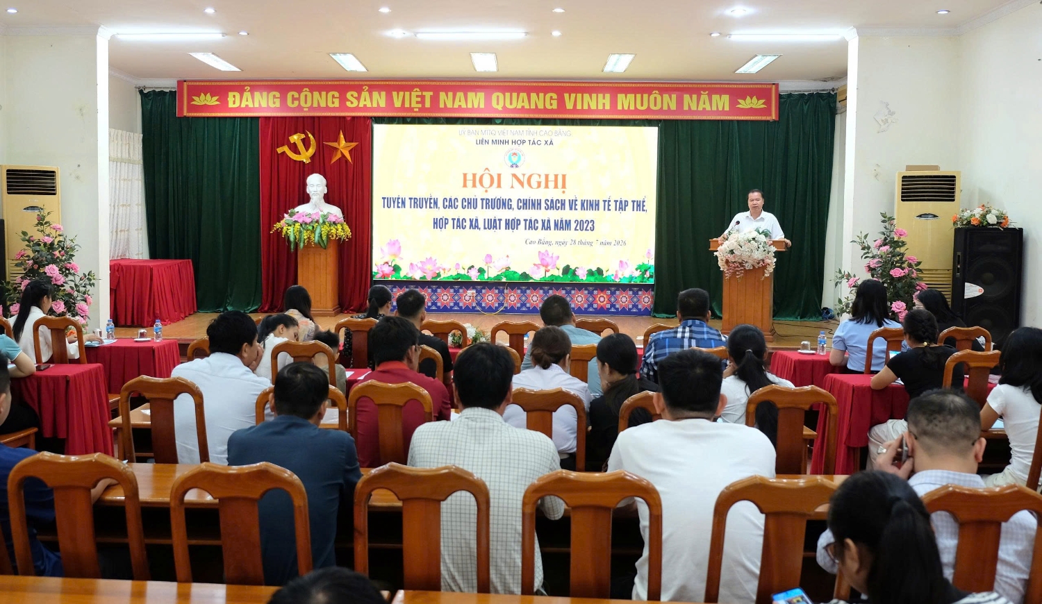 Liên minh Hợp tác xã tỉnh tổ chức Hội nghị tuyên truyền Luật Hợp tác xã năm 2023 cho cán bộ quản lý, thành viên các hợp tác xã (HTX) trên địa bàn tỉnh